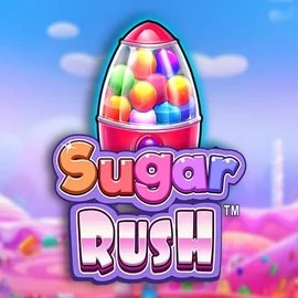 Sugar Rush online game logo by Pragmatic Play on feedbackshop.gr