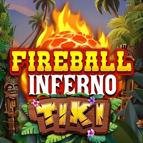 Fireball Inferno Tiki slot logo by NetEnt at Betshop Casino